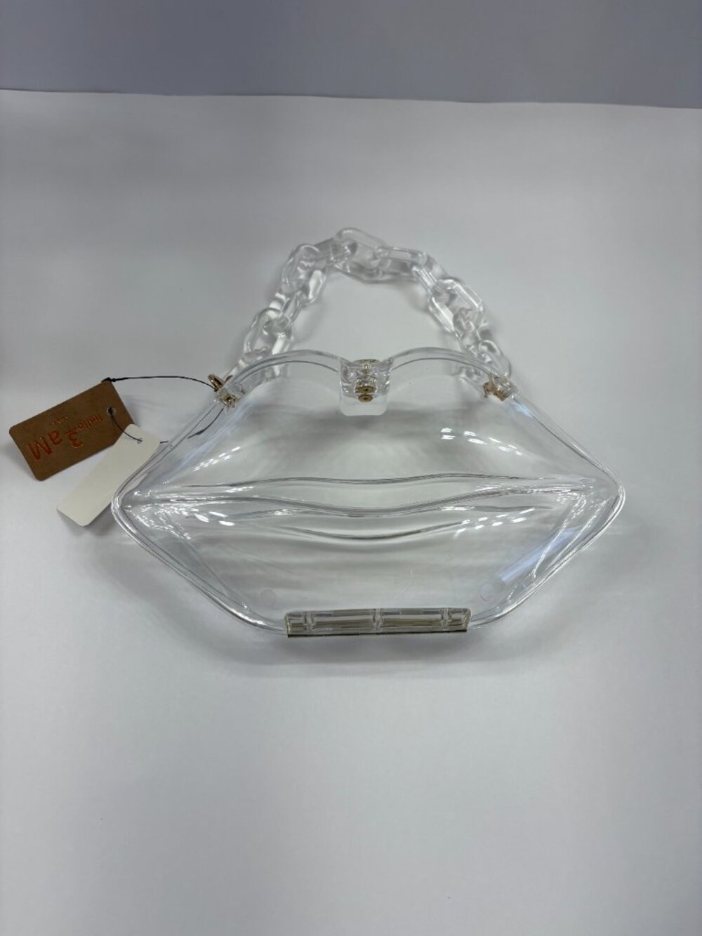 Lips Shaped Bag - Kisses Purse- Hard-shell Crossbody / Clear - NWT - Picture 9 of 12